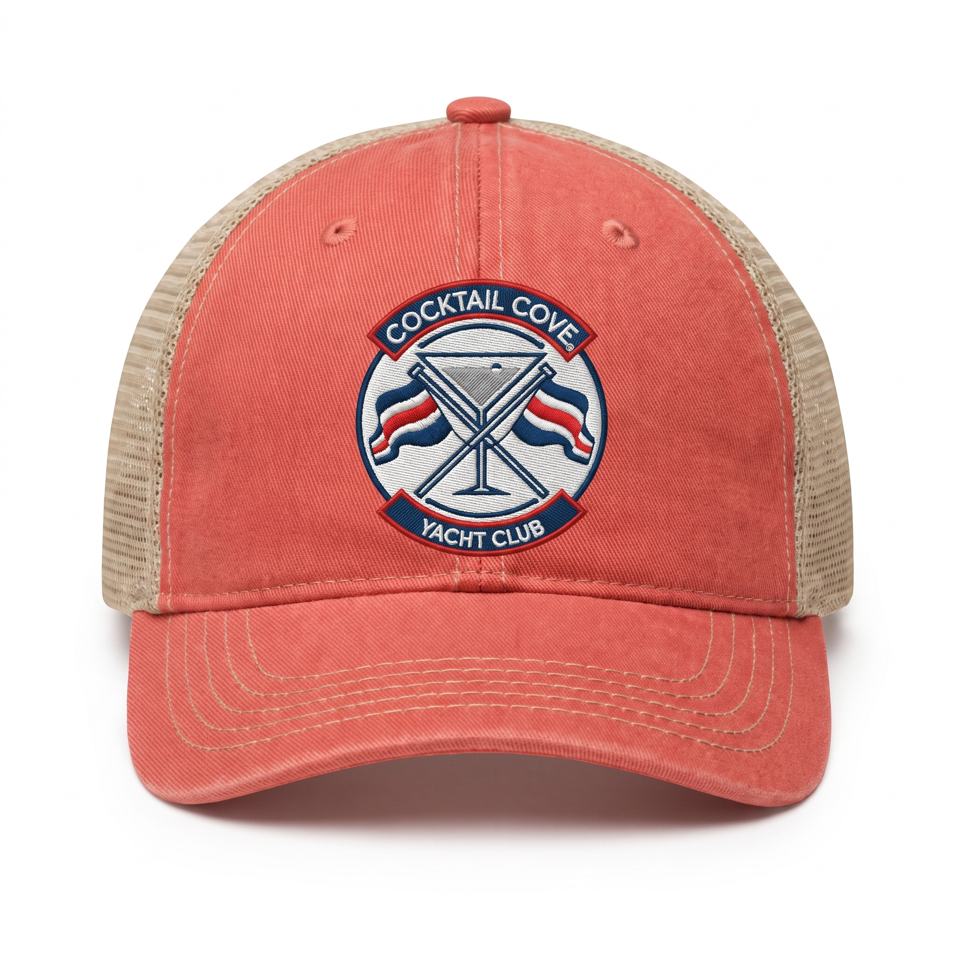 Captain's Coral Dad Hat — front